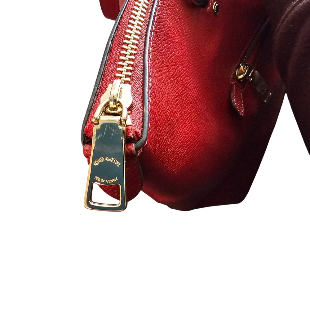 Coach 79608 Gallery Tote Crossgrain Leather Handbag Red - Picture 3 of 8